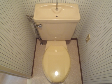 マンションの3階のトイレの壁紙交換