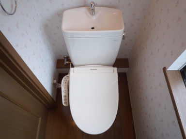 戸建の１階のトイレの壁紙交換